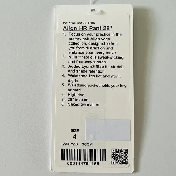 LULULEMON ATHLETICA City Camo Silver Drop Mult Align HR Pant 28" Leggings - US 4 - Picture 8 of 8